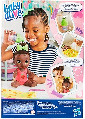 HASBRO BABY ALIVE SNUGGLE BERRY BOO BLACK HAIR 11 WATER BABY DOLL PLAYSET FOR KIDS 3
