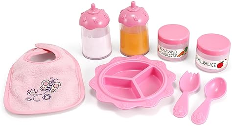 MELISSA DOUG BABY DOLL FEEDING SET MINE TO LOVE BOTTLE FOOD PLAY TOY FOR KIDS 3