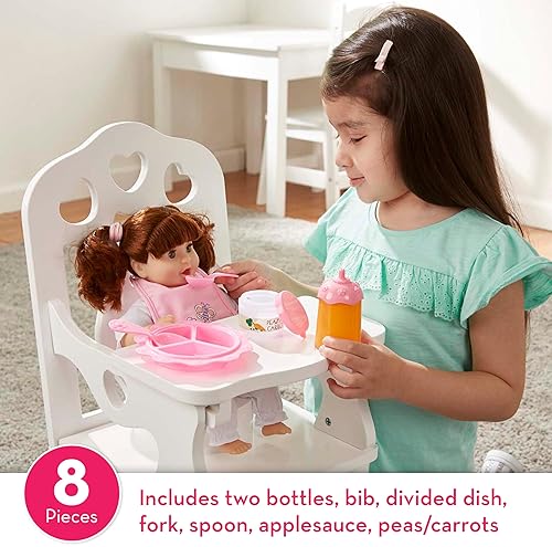 MELISSA DOUG BABY DOLL FEEDING SET MINE TO LOVE BOTTLE FOOD PLAY TOY FOR KIDS 3