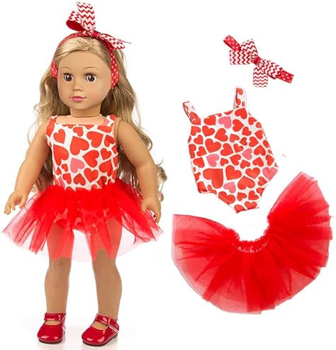 ZQDOLL 19-PIECE 18-INCH AMERICAN DOLL CLOTHES ACCESSORIES, 10 COMPLETE OUTFIT SETS