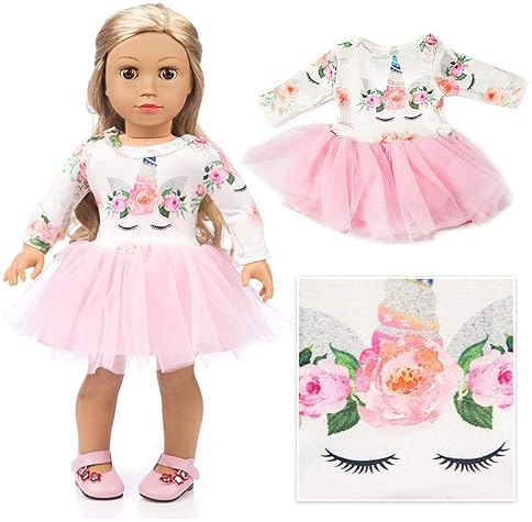 ZQDOLL 19-PIECE 18-INCH AMERICAN DOLL CLOTHES ACCESSORIES, 10 COMPLETE OUTFIT SETS