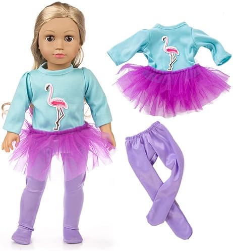 ZQDOLL 19-PIECE 18-INCH AMERICAN DOLL CLOTHES ACCESSORIES, 10 COMPLETE OUTFIT SETS