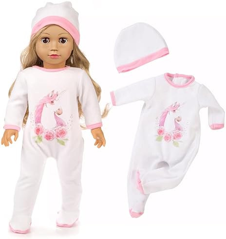 ZQDOLL 19-PIECE 18-INCH AMERICAN DOLL CLOTHES ACCESSORIES, 10 COMPLETE OUTFIT SETS
