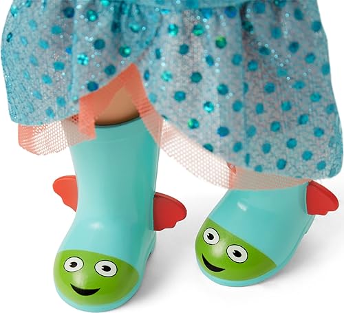 MATTEL AMERICAN GIRL WELLIEWISHERS CAMILLE 14.5 DOLL WITH BLUE LEOTARD, MERMAID SKIRT BOOTS