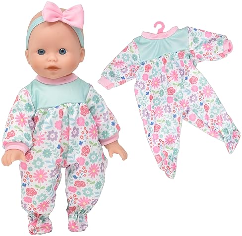 BABY DOLL WITH CLOTHES, HANGERS, TEDDY TOY BLOCKS PLAYSET KIDS GIFT SET OF 4