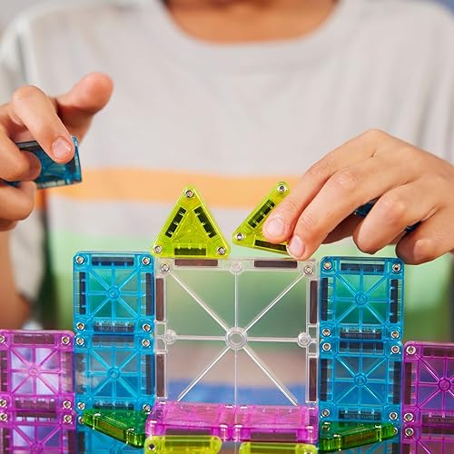 MAGNA-TILES MICROMAGS DELUXE 55-PIECE TRAVEL MAGNETIC BUILDING SET ORIGINAL CONSTRUCTION TOY