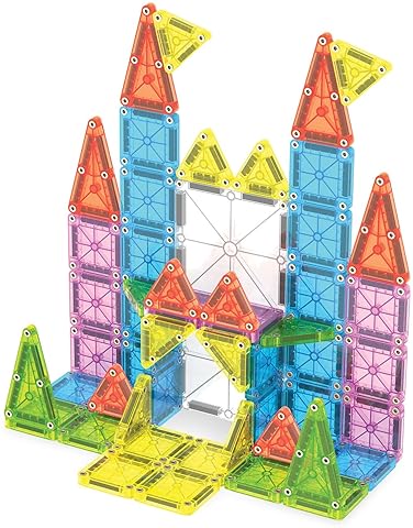 MAGNA-TILES MICROMAGS DELUXE 55-PIECE TRAVEL MAGNETIC BUILDING SET ORIGINAL CONSTRUCTION TOY