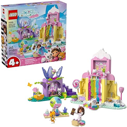 LEGO GABBY S DOLLHOUSE SWEET TREAT MOUNTAIN KITTY GARDEN PLAYSET WITH FIGURES, AGES 4