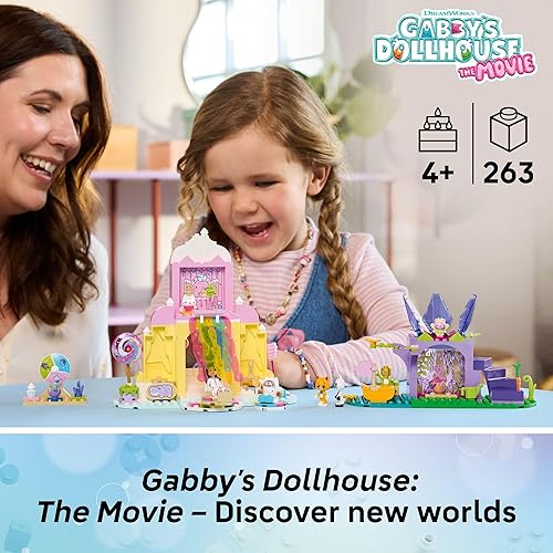 LEGO GABBY S DOLLHOUSE SWEET TREAT MOUNTAIN KITTY GARDEN PLAYSET WITH FIGURES, AGES 4