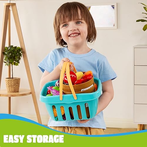 JOYIN TODDLER PLAY FOOD SET - CUTTING SORTING KITCHEN TOYS FOR PRESCHOOL KIDS DAYCARE