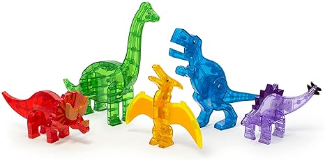 MAGNA-TILES DINOS 5-PIECE MAGNETIC BUILDING SET ORIGINAL MAGNETIC CONSTRUCTION TOY FOR KIDS