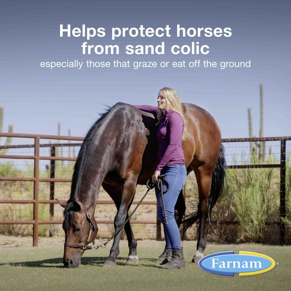 FARNAM SANDCLEAR NATURAL PSYLLIUM FIBER CRUMBLES APPLE/MOLASSES FLAVOR HORSE SUPPLEMENT, 20-LB BUCKET