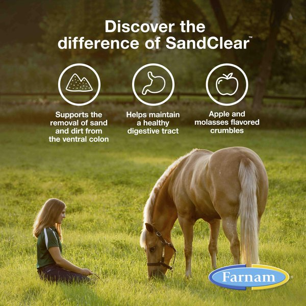 FARNAM SANDCLEAR NATURAL PSYLLIUM FIBER CRUMBLES APPLE/MOLASSES FLAVOR HORSE SUPPLEMENT, 20-LB BUCKET