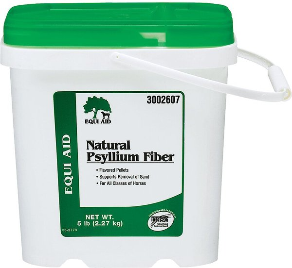 NATURAL PSYLLIUM FIBER PELLETS APPLE/MOLASSES FLAVOR HORSE SUPPLEMENT, 5-LB BUCKET