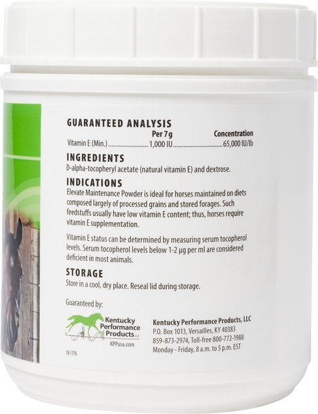 ELEVATE MAINTENANCE POWDER VITAMIN E HORSE SUPPLEMENT, 2-LB JAR