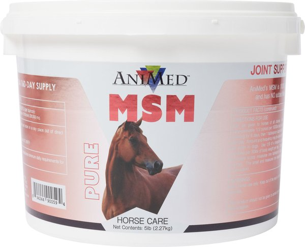 ANIMED PURE MSM JOINT SUPPORT POWDER HORSE SUPPLEMENT, 5-LB TUB