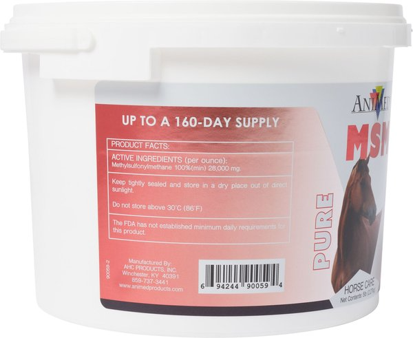 ANIMED PURE MSM JOINT SUPPORT POWDER HORSE SUPPLEMENT, 5-LB TUB
