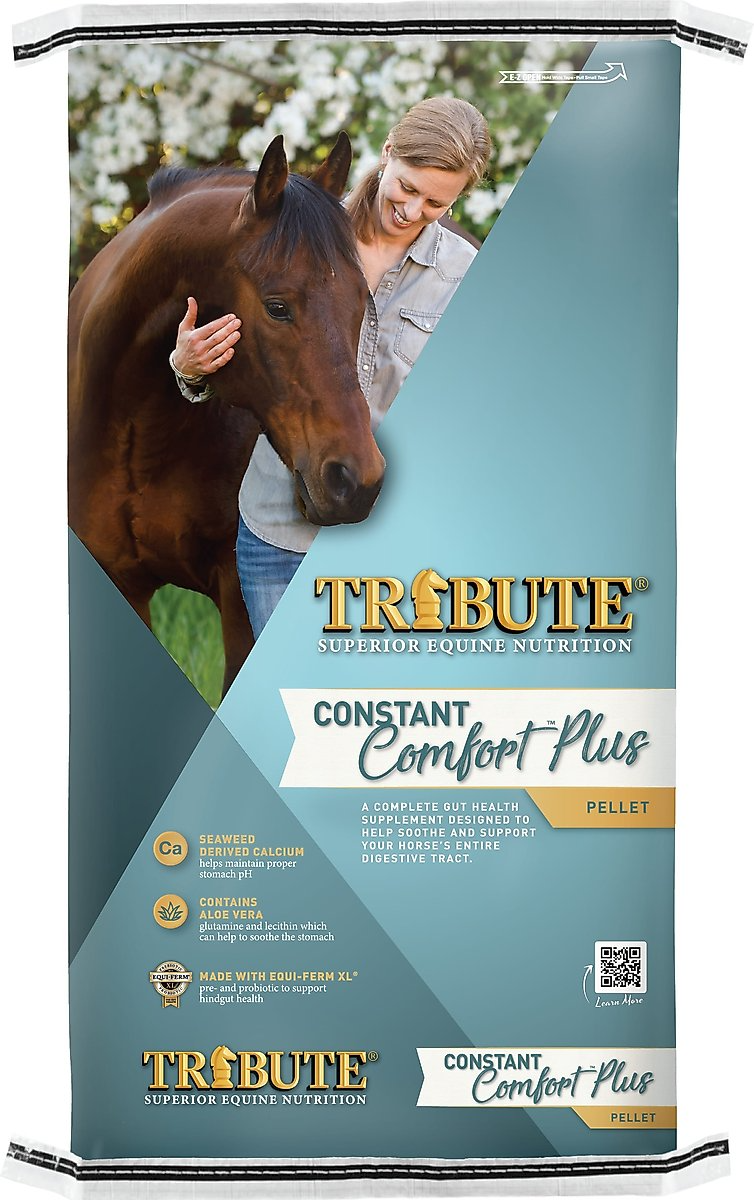 TRIBUTE EQUINE NUTRITION CONSTANT COMFORT PLUS GUT HEALTH HORSE SUPPLEMENT, 40-LBS BAG