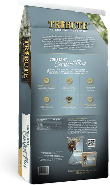 TRIBUTE EQUINE NUTRITION CONSTANT COMFORT PLUS GUT HEALTH HORSE SUPPLEMENT, 40-LBS BAG