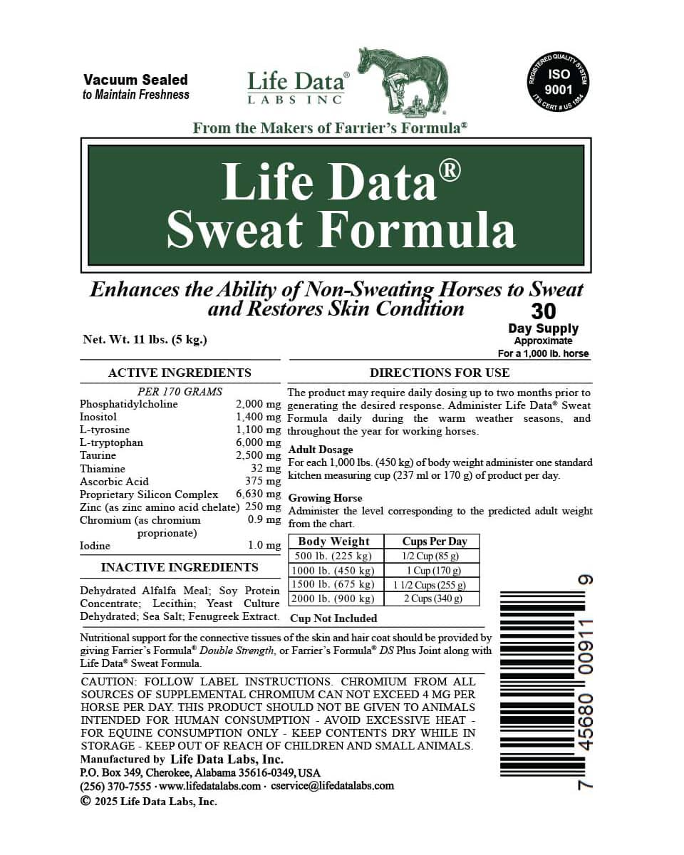 LIFE DATA SWEAT FORMULA