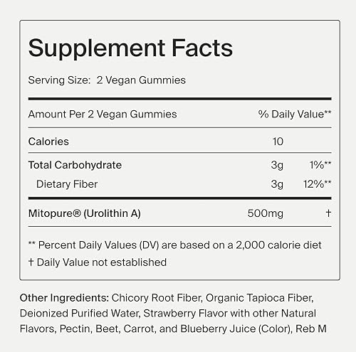 TIMELINE MITOPURE UROLITHIN A GUMMIES SUPPORTS HEALTHY AGING, MUSCLE STRENGTH CELLULAR RENEWAL