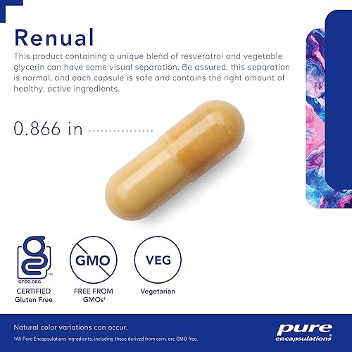 PURE ENCAPSULATIONS RENUAL UROLITHIN A SUPPLEMENT FOR MUSCLE, ENERGY HEALTHY AGING 60 CAPS