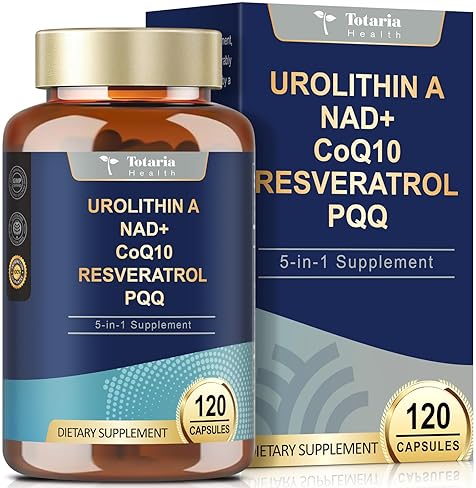UROLITHIN A 1000MG WITH NAD , COQ10, RESVERATROL PQQ ANTIOXIDANT ENERGY SOFTGELS 120