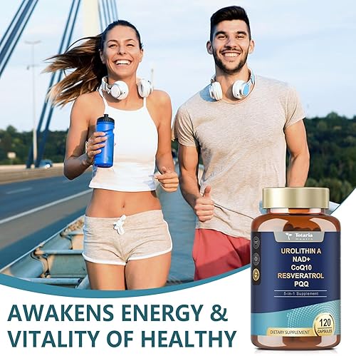 UROLITHIN A 1000MG WITH NAD , COQ10, RESVERATROL PQQ ANTIOXIDANT ENERGY SOFTGELS 120