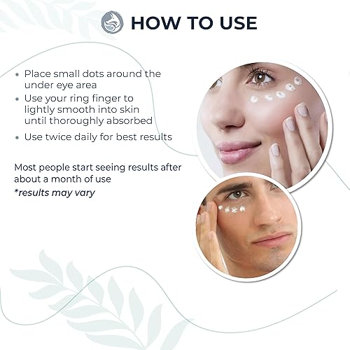 PROBIOTIC EYE CREAM WITH CAFFEINE FOR DARK CIRCLES, PUFFINESS WRINKLES 0.5OZ USA MADE