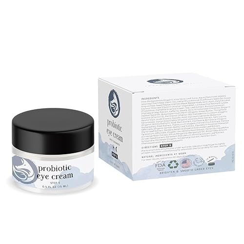 PROBIOTIC EYE CREAM WITH CAFFEINE FOR DARK CIRCLES, PUFFINESS WRINKLES 0.5OZ USA MADE
