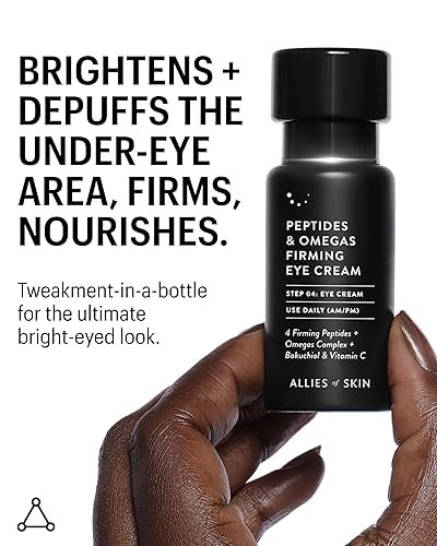 ALLIES OF SKIN PEPTIDES FIRMING EYE CREAM 0.5 OZ MOISTURIZER FOR DARK CIRCLES PUFFINESS