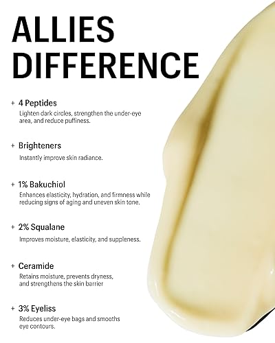 ALLIES OF SKIN PEPTIDES FIRMING EYE CREAM 0.5 OZ MOISTURIZER FOR DARK CIRCLES PUFFINESS