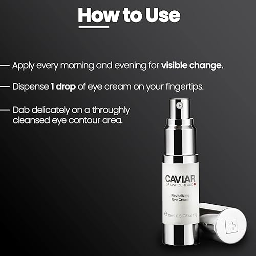 CAVIAR UNDER EYE CREAM ANTI-AGING MOISTURIZER FOR WRINKLES, PUFFINESS DARK CIRCLES