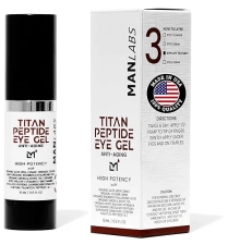 TITAN PEPTIDE COOLING EYE GEL FOR MEN ANTI-AGING, DARK CIRCLES PUFFY EYES TREATMENT