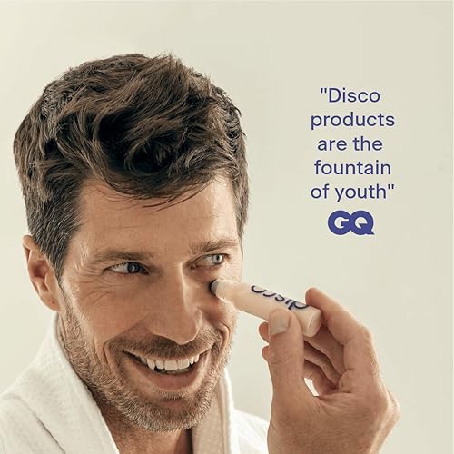 DISCO MENS EYE BAG TREATMENT ROLLER SERUM WITH NATURAL CAFFEINE ANTI-AGING, REDUCES PUFFINESS, WRINK