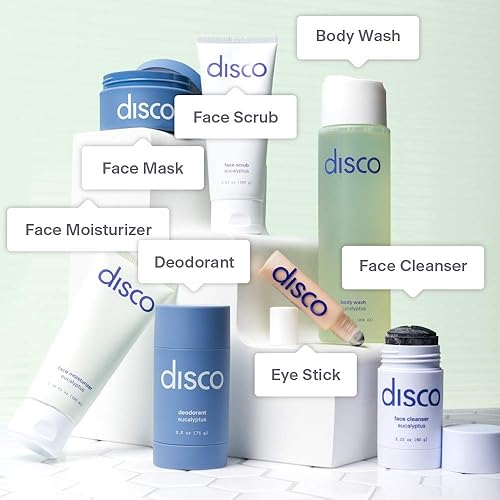 DISCO MENS EYE BAG TREATMENT ROLLER SERUM WITH NATURAL CAFFEINE ANTI-AGING, REDUCES PUFFINESS, WRINK