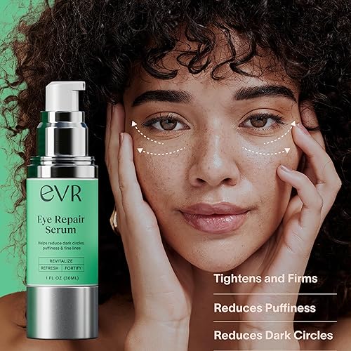 EVR BEAUTY CAFFEINE EYE CREAM FOR DARK CIRCLES, PUFFINESS WRINKLES FRAGRANCE-FREE, ANTI-AGING, 1 OZ
