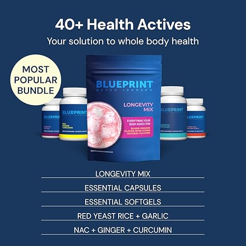 BLUEPRINT BRYAN JOHNSON LONGEVITY MIX MUSCLE BUILDER RECOVERY WITH MAGNESIUM, CREATINE 30 SERVINGS,