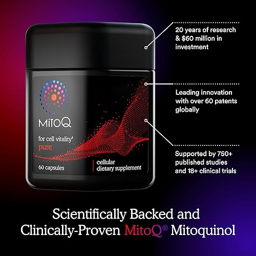MITOQ PURE ADVANCED MITOCHONDRIA SUPPLEMENT BOOST ENERGY, HEART HEALTH HEALTHY AGING