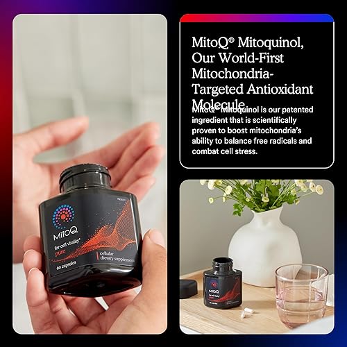MITOQ PURE ADVANCED MITOCHONDRIA SUPPLEMENT BOOST ENERGY, HEART HEALTH HEALTHY AGING