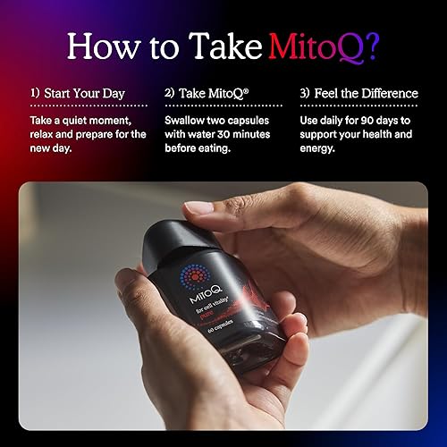 MITOQ PURE ADVANCED MITOCHONDRIA SUPPLEMENT BOOST ENERGY, HEART HEALTH HEALTHY AGING