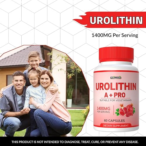 PHILLAURI UROLITHIN A CAPSULES FOR MEN WOMEN 300 COUNT 5 PACK POWERFUL ANTIOXIDANT SUPPLEMENT