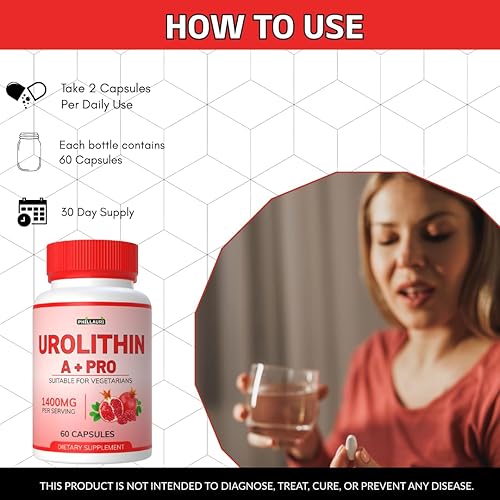 PHILLAURI UROLITHIN A CAPSULES FOR MEN WOMEN 300 COUNT 5 PACK POWERFUL ANTIOXIDANT SUPPLEMENT