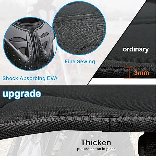 STARKNIGHTMT KIDS MOTORCYCLE ARMOR SUIT - TEEN DIRT BIKE PROTECTIVE GEAR FOR CYCLING MORE BLACK