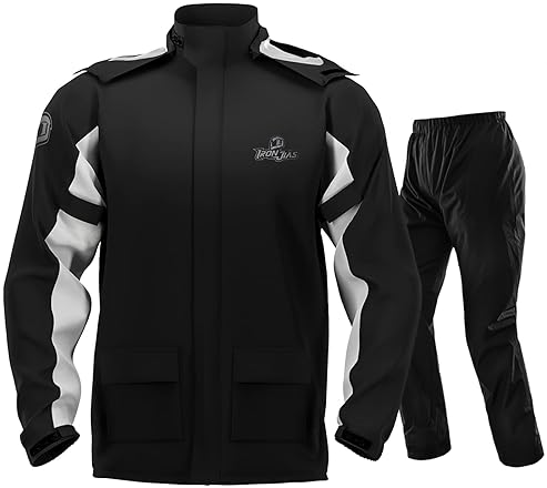 IRON JIAS WATERPROOF MOTORCYCLE RAIN SUIT FOR MEN WOMEN BREATHABLE REFLECTIVE JACKET PANTS