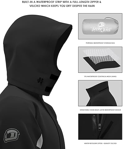IRON JIAS WATERPROOF MOTORCYCLE RAIN SUIT FOR MEN WOMEN BREATHABLE REFLECTIVE JACKET PANTS
