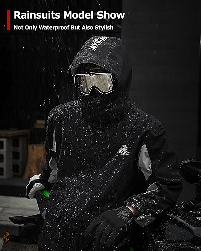 IRON JIAS WATERPROOF MOTORCYCLE RAIN SUIT FOR MEN WOMEN BREATHABLE REFLECTIVE JACKET PANTS