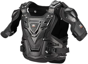 KEMIMOTO MENS MOTORCYCLE CHEST PROTECTOR - DIRT BIKE PROTECTIVE GEAR FOR OUTDOOR RIDING
