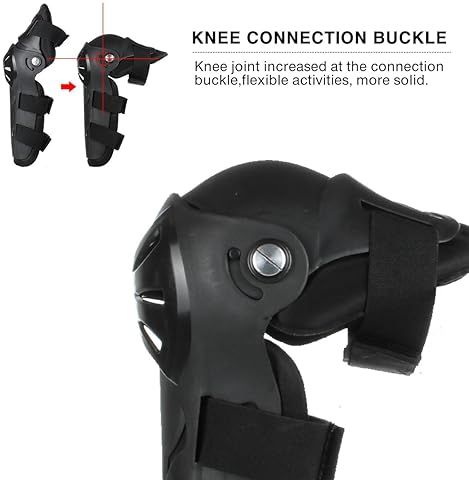 GES 4PCS ADJUSTABLE KNEE ELBOW PADS PROTECTIVE ARMOR FOR MOTORCYCLE CYCLING RACING ADULTS