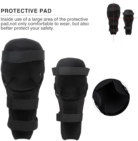 GES 4PCS ADJUSTABLE KNEE ELBOW PADS PROTECTIVE ARMOR FOR MOTORCYCLE CYCLING RACING ADULTS